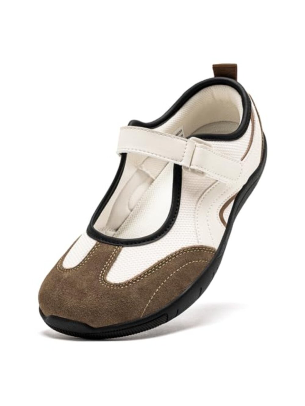 HOBIBEAR Women's Wide Toe Box Barefoot Mary Jane Flats Slip On Comfortable